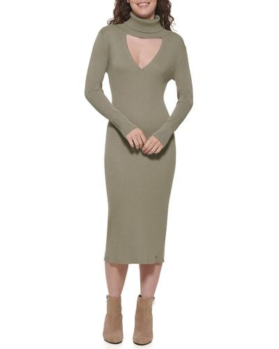 DKNY Everyday Essential Cut Out Dress - Green