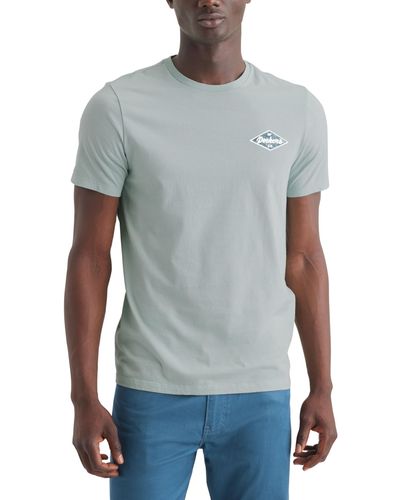 Dockers Slim Fit Short Sleeve Graphic Tee Shirt, - Blue
