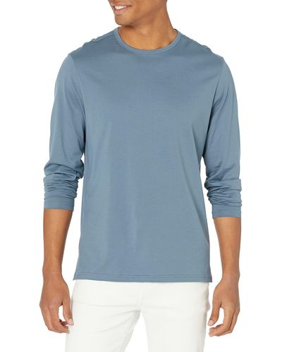 Theory Precise Tee Ls H Luxe Cotton Jsy - Blue