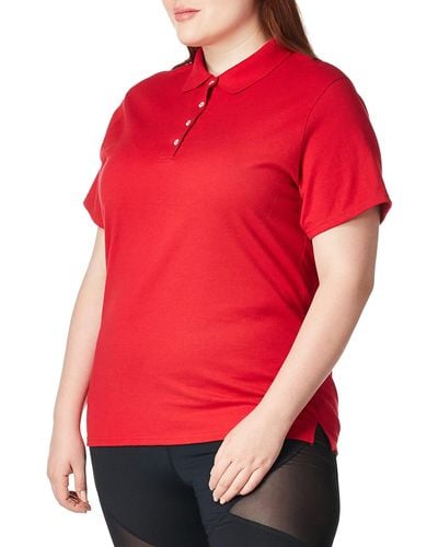 Hanes Womens X-temp Performance Polo Shirt,deep Red,xx-large