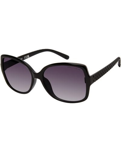 Vince Camuto Vc1086 Butterfly 100% Uv Protective Rectangular Sunglasses. Luxe Gifts For Her - Black