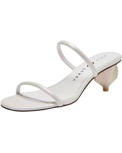 Katy Perry The Scalloped Shell Heeled Sandal - White