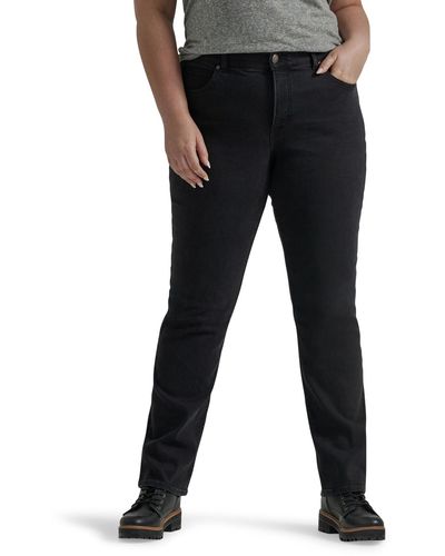Lee Jeans Plus Size Ultra Lux Comfort with Flex Motion Straight Leg Jeans - Schwarz
