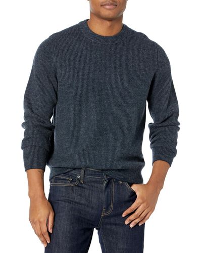 Vince S Boiled Cashmere Thermal Crew - Blue