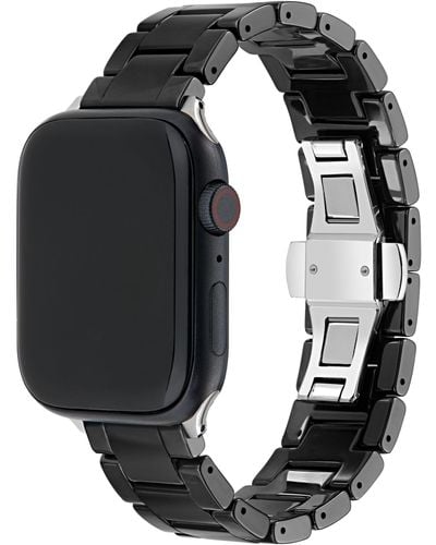Ted Baker Black Ceramic Strap Silver Buckle For Apple Watch®