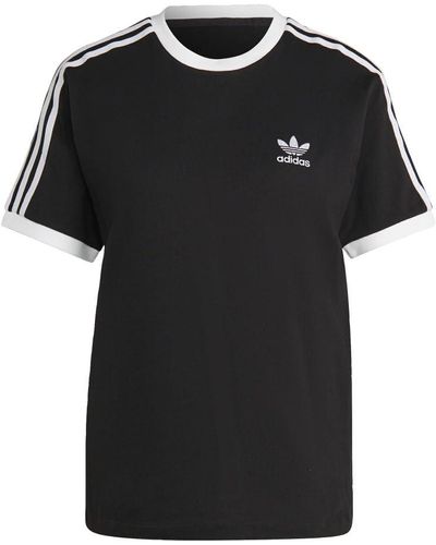 adidas Originals Adicolor Classics Slim 3 Stripes Short Sleeve T-shirt - Black