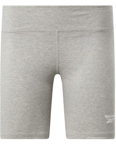 Reebok Identity Fitted Logo Legging Shorts - Gray