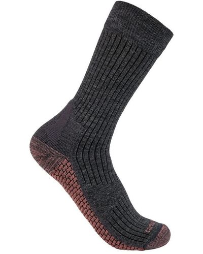 Carhartt Force Grid Midweight Synthetic-merino Wool Blend Crew Sock - Multicolor