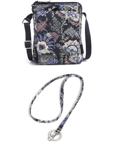 Vera Bradley Womens Cotton Mini Hipster With Rfid Protection Crossbody Purse - Multicolor