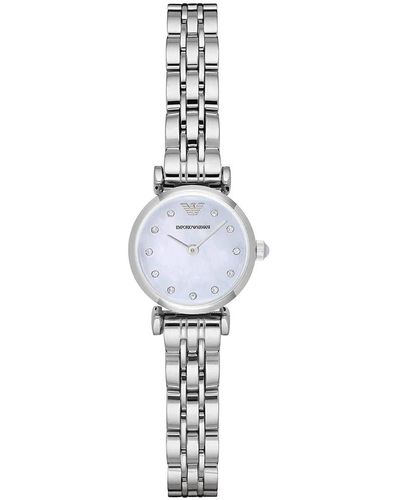 Emporio Armani Ar1961 Dress Silver Watch - Metallic