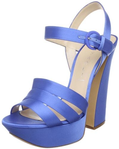 Casadei 6075 Ankle-strap Sandal,raso Capri,5.5 M Us - Blue