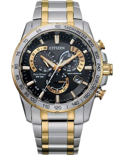 Citizen Eco-drive Sport Luxury Pcat Chronograph Watch In Two-tone Stainless Steel - Metallic