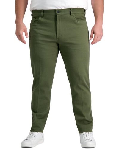 Kenneth Cole Flex Waist Slim Fit 5 Pocket Casual Pant-regular And Big And Tall - Green