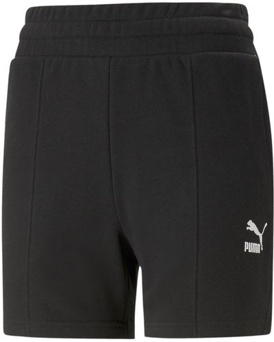 PUMA Classics Pintuck Shorts - Black