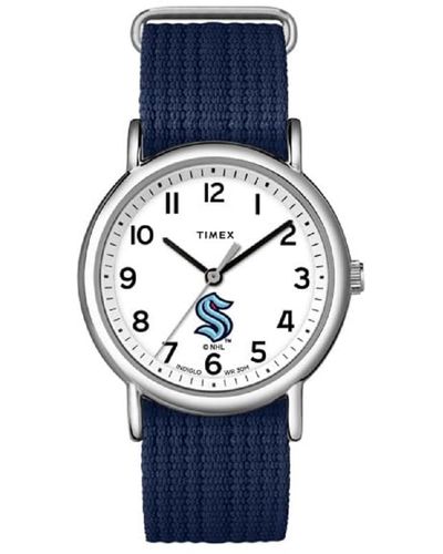 Timex Seattle Kraken With Slip-thru Single Layer - Blue