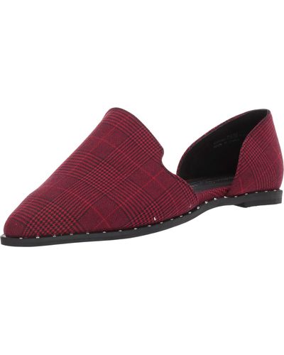 Chinese Laundry Emy Plaid Loafer Flat - Red