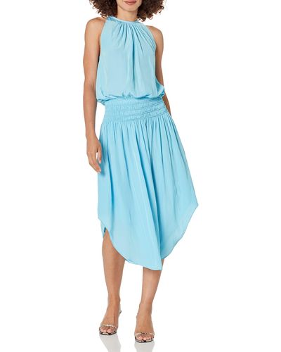 Ramy Brook Womens Classic Audrey Sleeveless Midi Casual Dress - Blue