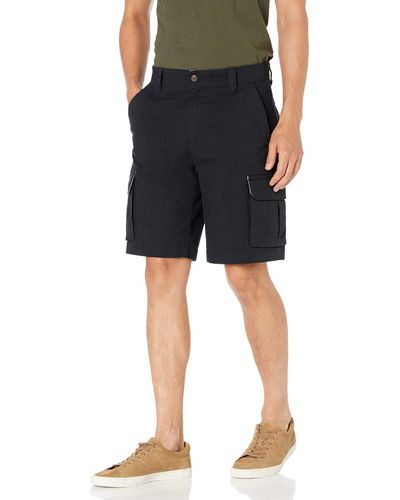 Amazon Essentials Pantalón Corto Cargo Elástico Ripstop Ligero de 25,4 cm Hombre - Negro