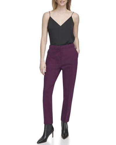 Calvin Klein Slim Front Pant - Purple