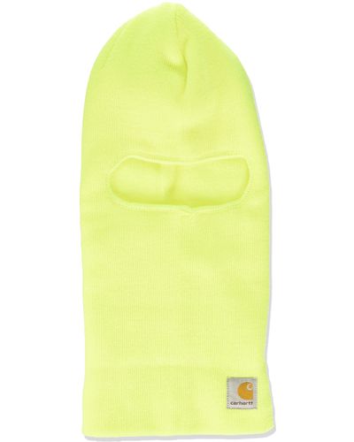 Carhartt Mens Knit Insulated Face Mask Cold Weather Hat - Yellow