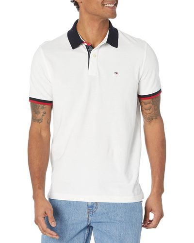 Tommy Hilfiger Adaptive Regular Fit Pop Collar Polo - White