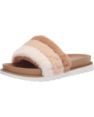 Chinese Laundry Treat Softy Fur Slide Sandal - Natural