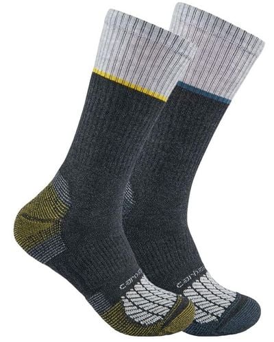 Carhartt Force Midweight Steel Toe Crew Sock 2 Pack - Multicolor
