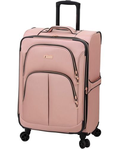 London Fog Bromley 20" Expandable Spinner Carry-on - Pink