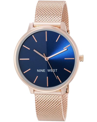 Nine West Mesh Bracelet Watch - Blue