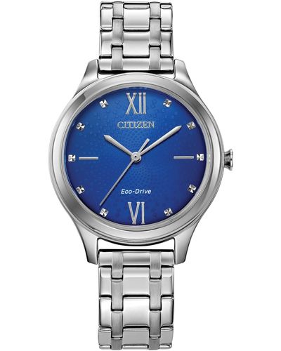 Citizen Eco-drive Dress Classic Watch In Stainless Steel - Blue