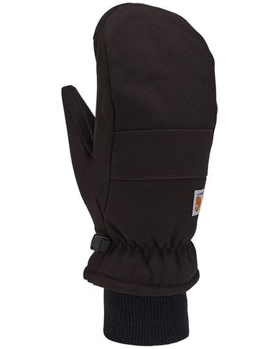 Carhartt Insulated Duck Synthetic Leather Knit Cuff Mitt - Black