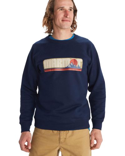 Marmot Montane Crew Neck Sweatshirt - Blue