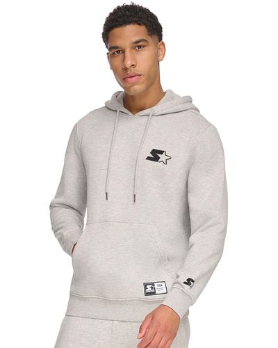 Starter Embroidered Jersey Lined Hoodie - Gray
