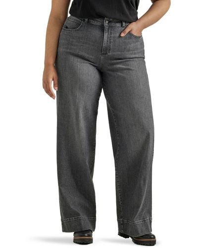 Lee Jeans Plus Size Legendary High Rise Trouser Jean - Gray