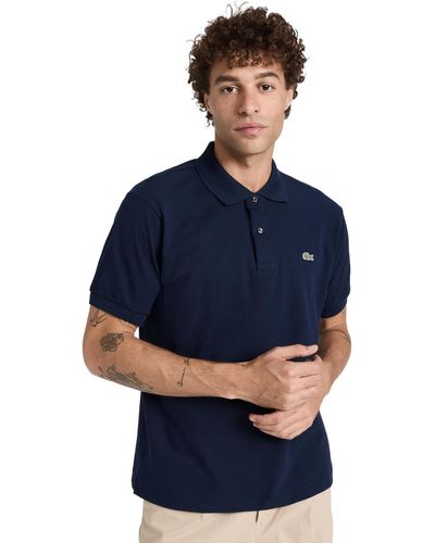 Lacoste Short Sleeve Pima Jersey Interlock Regular Fit Polo - Blue