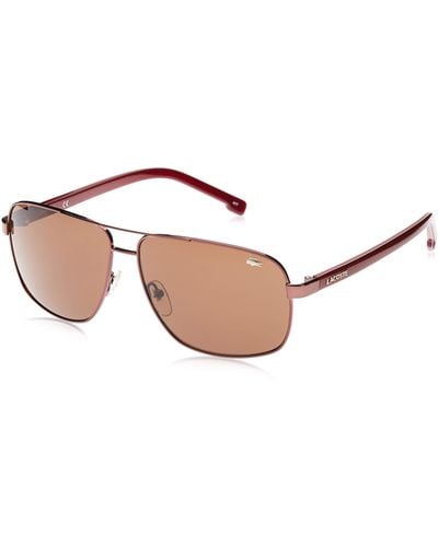 Lacoste L162s Rectangular Sunglasses - Brown
