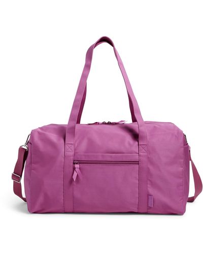 Vera Bradley Recycled Cotton Large Travel Duffel Bag - Purple
