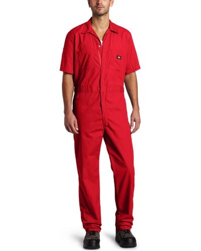 Dickies Short Sleeve Coverall - Red