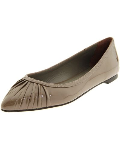 Loeffler Randall Winifred Ruched Flat,mouse,6.5 M Us - Brown