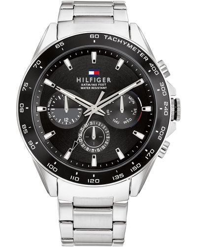 Tommy Hilfiger Thw Nen Analoog Kwarts Horloge Met Roestvrij Stalen Band 1791967 - Zwart