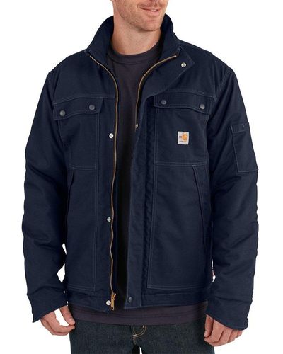 Carhartt Big And Tall Flame-resistant Full Swing Quick Duck Coat - Blue