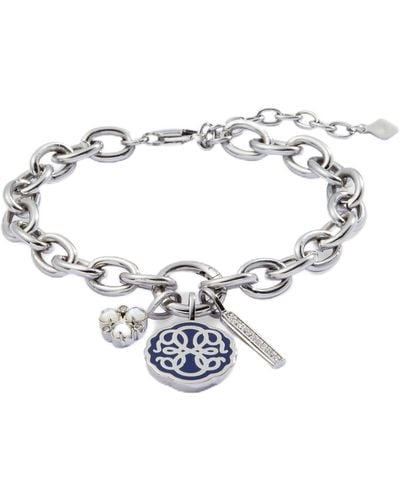 ALEX AND ANI Path Of Life Multicharm Interchangeable Link Bracelet:stainless Steel Silver:blue - Metallic