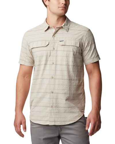 Columbia 's Silver Ridge Short Sleeve Seesucker Shirt - White