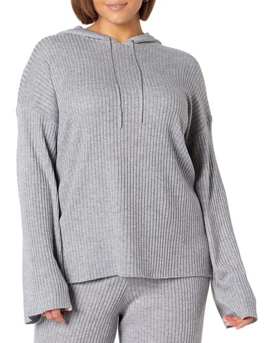 The Drop Gray Heather Clancy Drawstring Hoodie Sweater