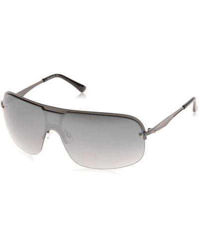 Rocawear Mens R1487 Mod Uv Protective Metal Vented Shield Sunglasses Gifts For With Flair 80 Mm - Black