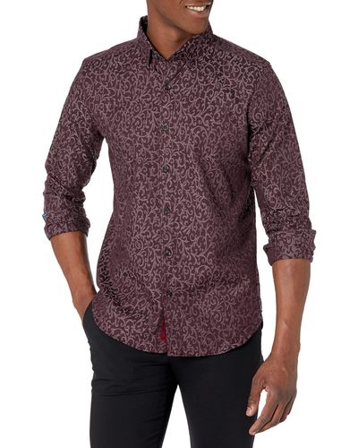 Robert Graham Designs Bradbury L/s Woven Shirt - Purple