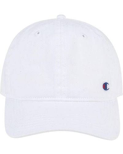 Champion Unisex Adult Flow Dad Adjustable Baseball Cap - White