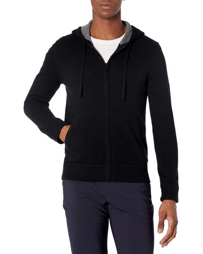 Vince Cashmere Full Zip Hoodie - Blue