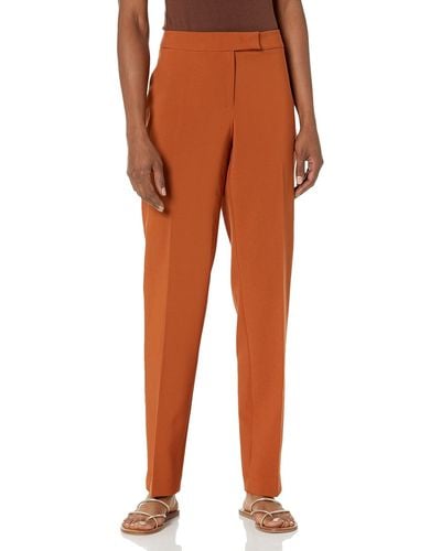 Anne Klein Fly Front Extend Tab [bowie Pant] - Orange