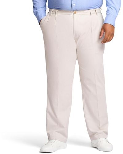 Izod Big And Tall Performance Stretch Pleated Pant - Multicolor